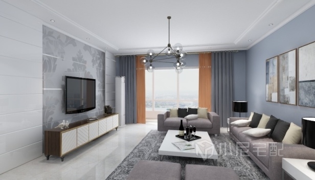 120㎡/兩室一廳一衛(wèi)/現(xiàn)代