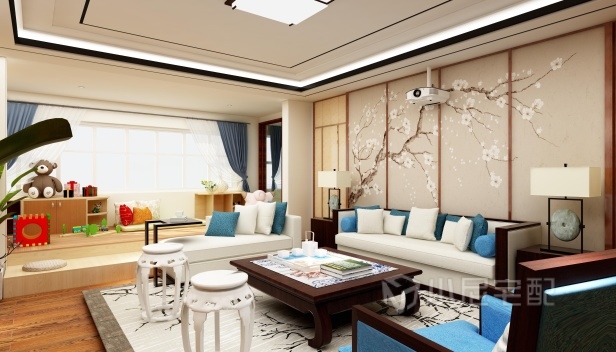 120㎡/三室兩廳兩衛(wèi)/中式