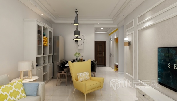 85㎡/兩室一廳一衛(wèi)/混搭