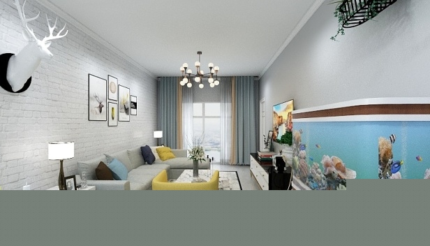 85㎡/兩室一廳一衛(wèi)/混搭