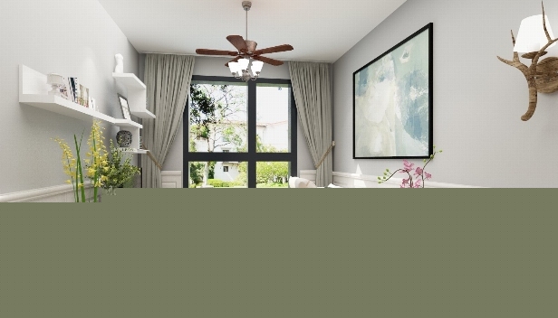 50㎡/一室一廳一衛(wèi)/美式