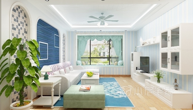 130㎡/三室兩廳兩衛(wèi)/地中海