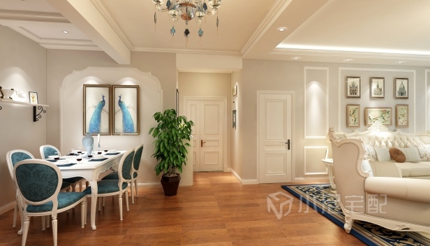 136㎡/三室兩廳兩衛(wèi)/歐式